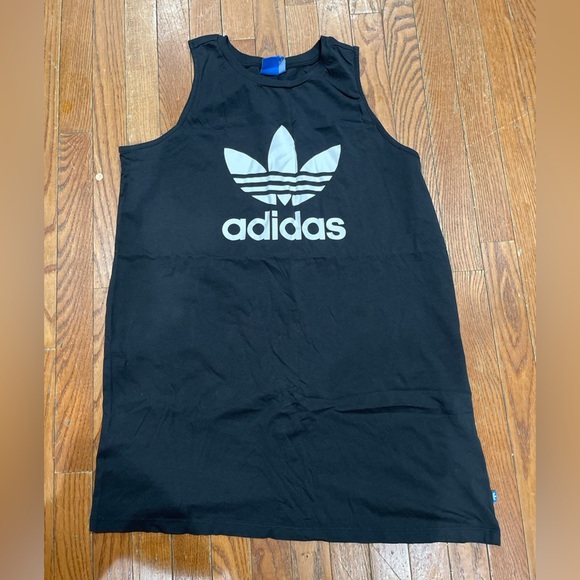 Adidas Charcoal Gray Tee with White Logo - Picture 5 of 6